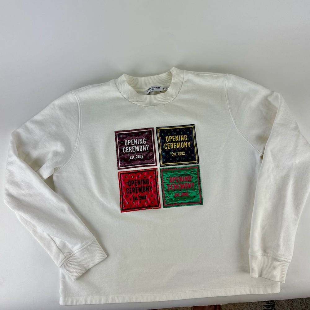 Opening Ceremony Medallion Patchwork Sweatshirt. … - image 2